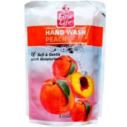 FINE LIFE PEACH HAND WASH POUCH 180ML