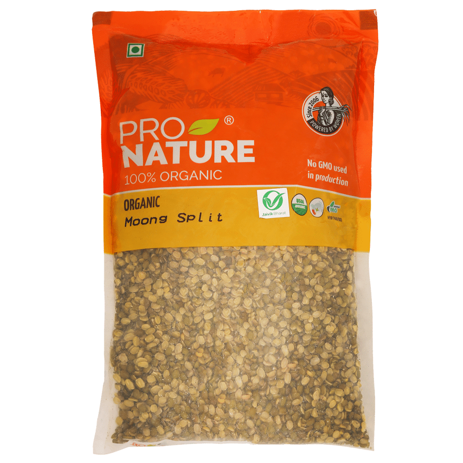 PRO NATURE ORGANIC MOONG DAL GREEN SPLIT 500GM