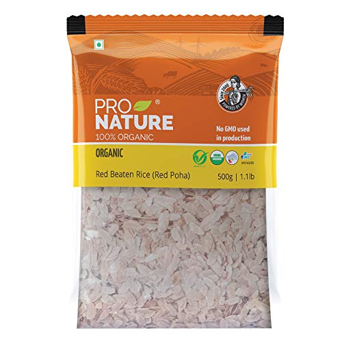 PRO NATURE ORGANIC RED BEATEN RICE RED POHA 500GM