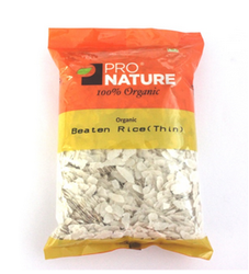 PRO NATURE ORGANIC BEATEN RICE THIN 500GM