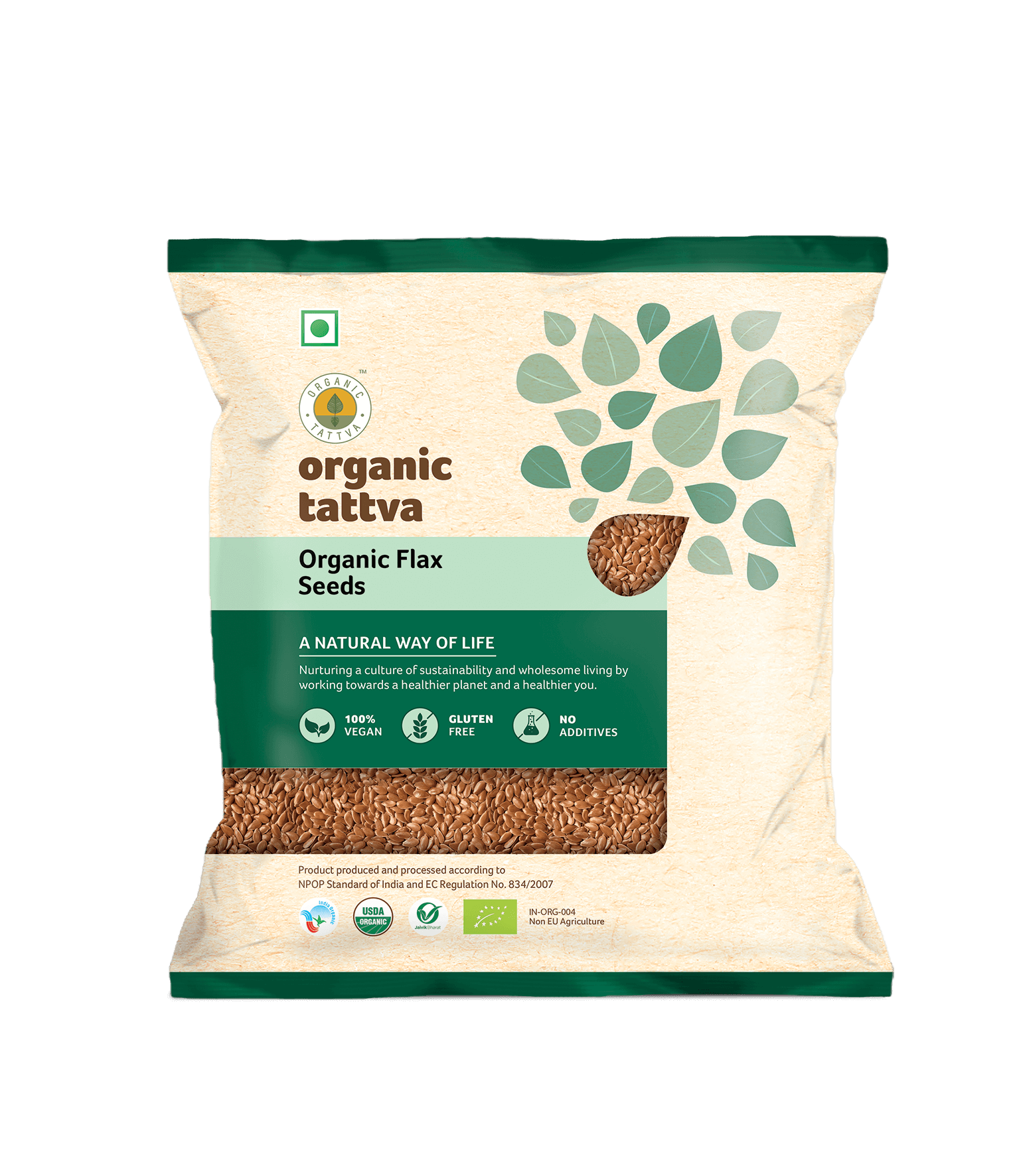 ORGANIC TATTVA FLAX SEEDS 100GM