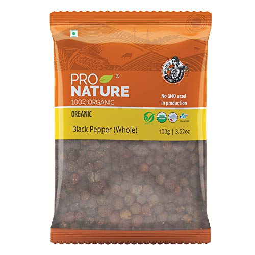 PRO NATURE ORGANIC BLACK PEPPER WHOLE 100GM