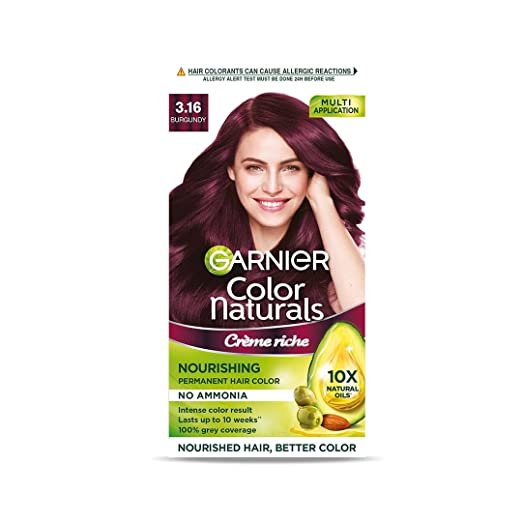 GARNIER COLOUR NATURALS PERMANENT HAIR CREAM NO3.16 BURGUNDY 70ML