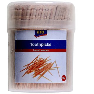 ARO TOOTHPICKS PLASTIC JAR 50GM