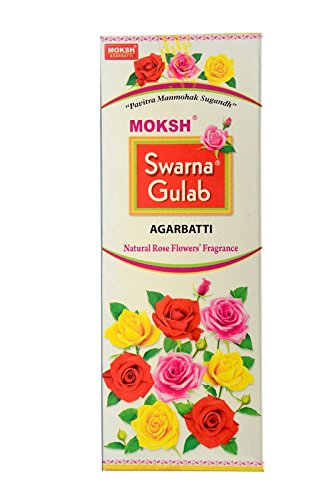 MOKSH SWARNA GULAB AGARBATTI 80PC